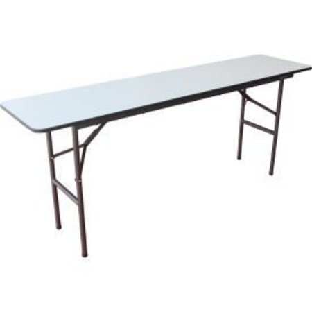 ICEBERG Interion Folding Wood Seminar Table, 72W x 18D, Gray 67276